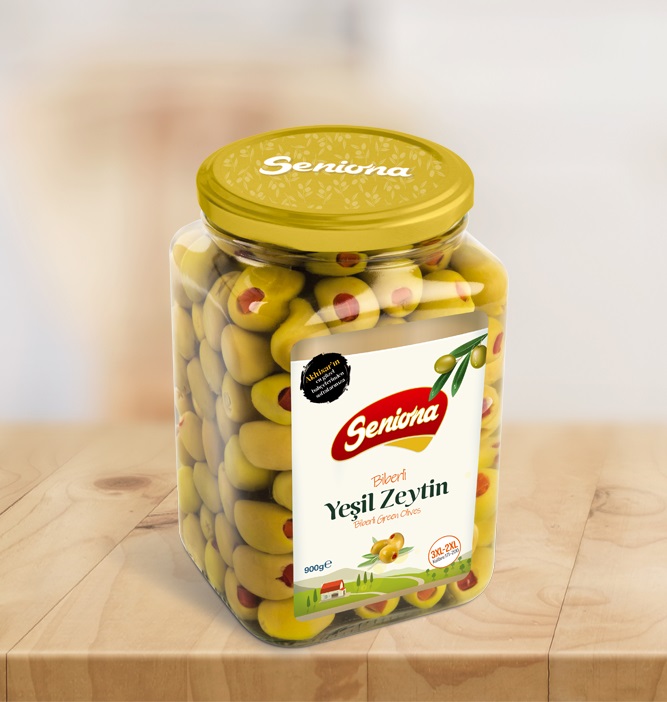 Biberli Yeşil Zeytin 900 gr