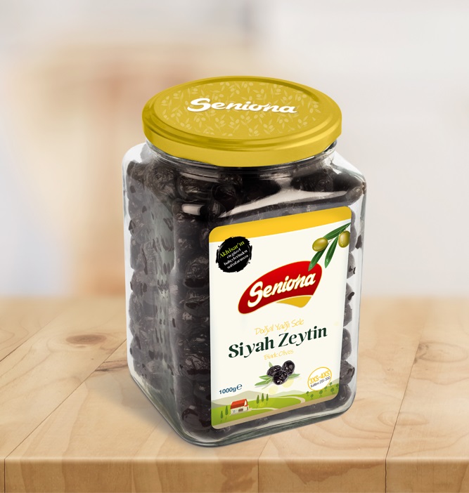Doğal Yağlı Sele Siyah Zeytin 1000 gr - 3XS - 4XS